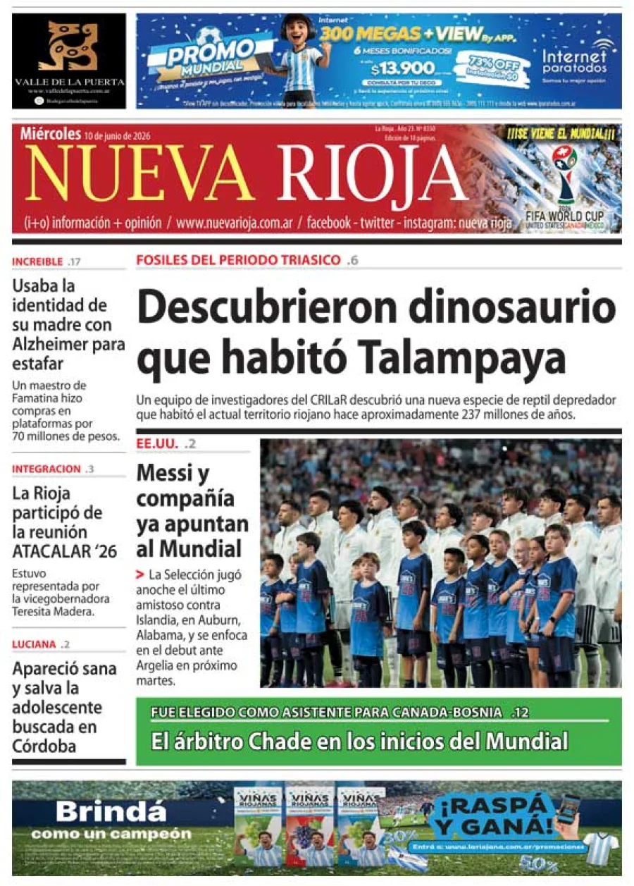 Tapa de edición impresa de fecha 10.06.2026