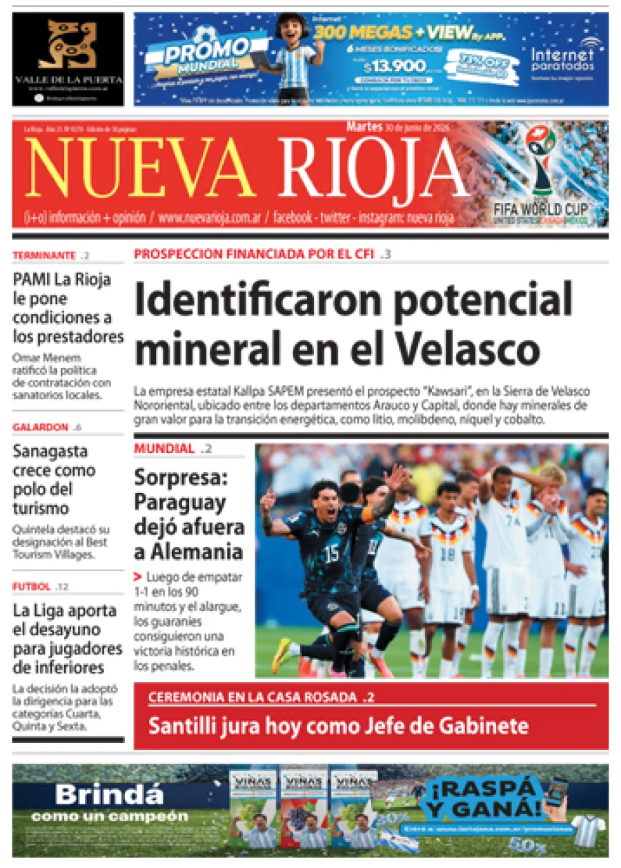 Tapa de edición impresa de fecha 30.06.2026