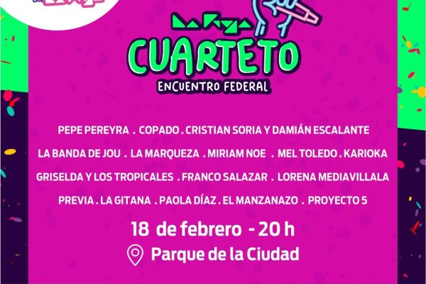 El Encuentro Federal de Cuarteto y la Chaya en el Parque se transmite por Late Play