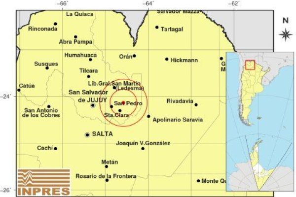 Un sismo de 4.2 se registró en Jujuy: fue percibido en varias localidades