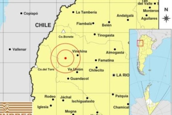 La Rioja registró dos sismos en la región Oeste