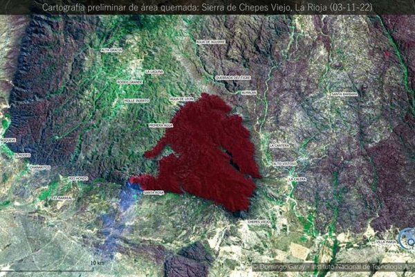 Más de 3500 hectáreas ya fueron consumidas por el fuego en Chepes