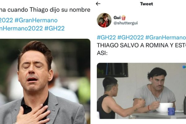 Thiago salvó a Romina de la gala de eliminación de Gran Hermano y los memes salieron al ataque