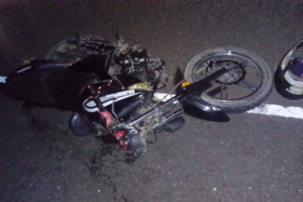 Se cayó de la moto y sufrio heridas