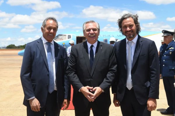 Alberto Fernández saludó al presidente Lula