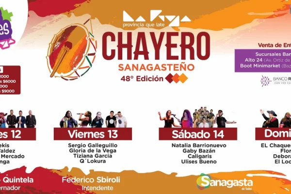 Este jueves arranca el Chayero Sanagasteño
