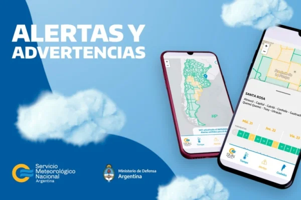 El Servicio Meteorológico Nacional lanzó su aplicación para teléfonos móviles