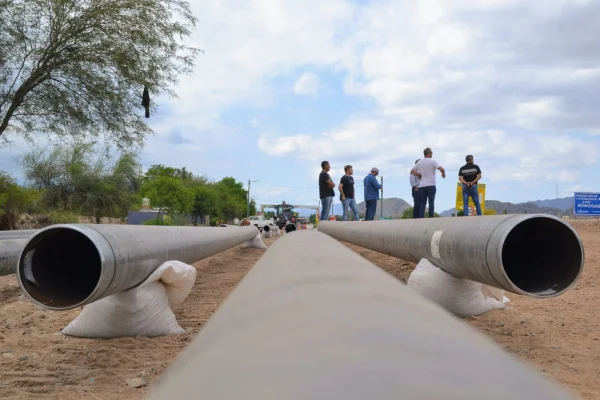 La obra del gasoducto productivo llegó a la localidad de Nonogasta