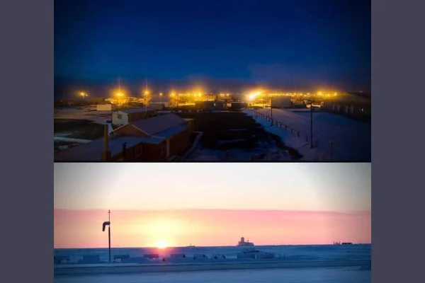 Primer amanecer en Alaska después de más de 2 meses de noche polar