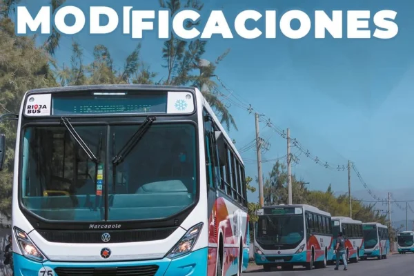 Rioja Bus circula con modificaciones en su recorrido y desvíos