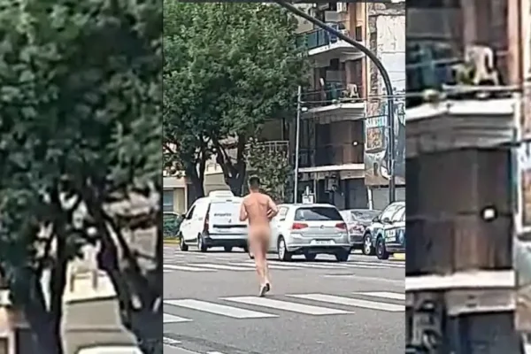 Running nudista: trotó desnudo y fue perseguido por la policía