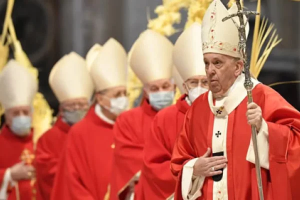 El Papa Francisco ofició la misa del Domingo de Ramos