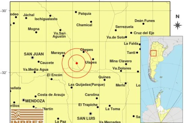 Fuerte sismo en Chepes se sintió en San Juan y Córdoba