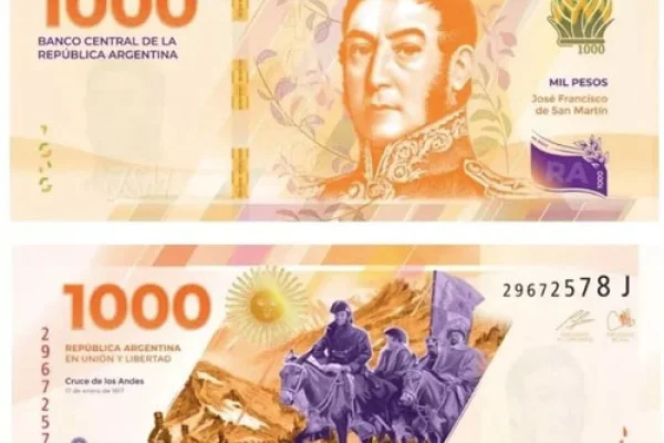 Lanzan un billete de $1.000 con San Martín