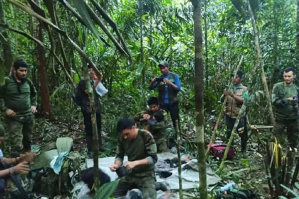 Encontraron con vida a los cuatro nenes que cayeron en una selva de Colombia