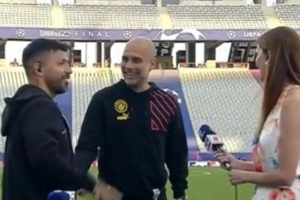 Divertido intercambio entre Guardiola y el Kun Agüero por la llegada de Messi al Inter de Miami