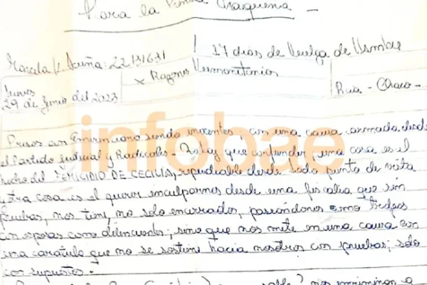 Marcela Acuña acusó a su hijo por el femicidio de Cecilia en una carta: “¿Por qué nos incriminan a nosotros?”