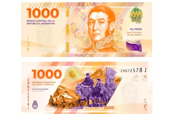 El Banco Central confirmó la imagen de San Martín en los billetes de 1.000 pesos