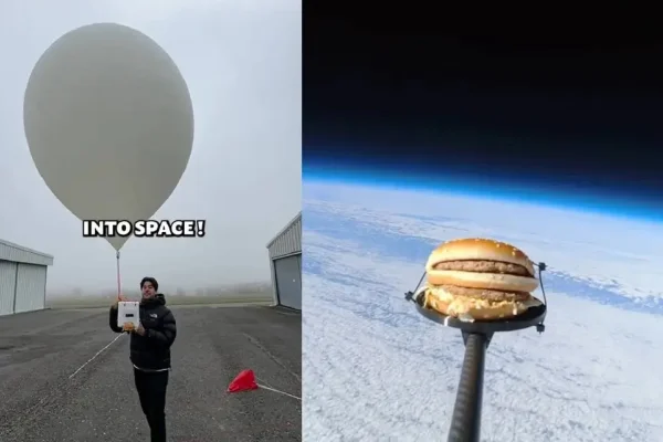 ¡No es broma! Envió una hamburguesa al espacio para probar su cósmico sabor