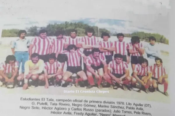 El Club Estudiantes El Tala realizará un homenaje a sus primeros campeones de 1978