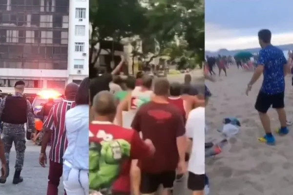 Incidentes en Copacabana: la barra de Fluminense agredió a hinchas de Boca en la playa