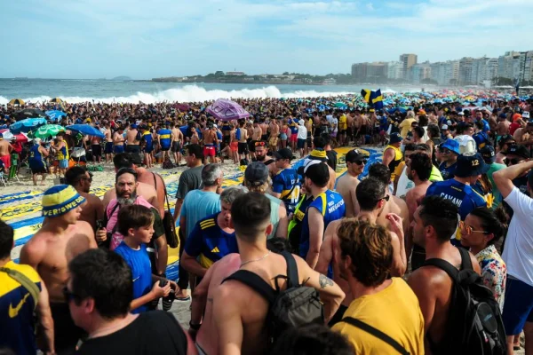 A puro canto y calor, Boca copó Copacabana a la espera de la final