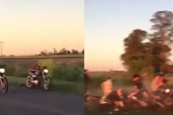 Corrían una picada de motos y embistieron a un grupo de personas