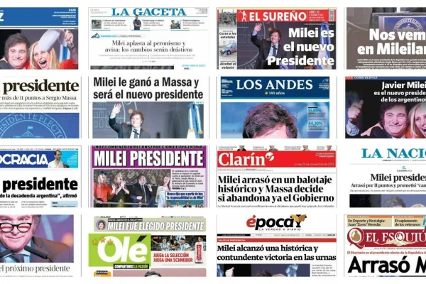 Milei Presidente: así lo mostraron las tapas de los diarios argentinos