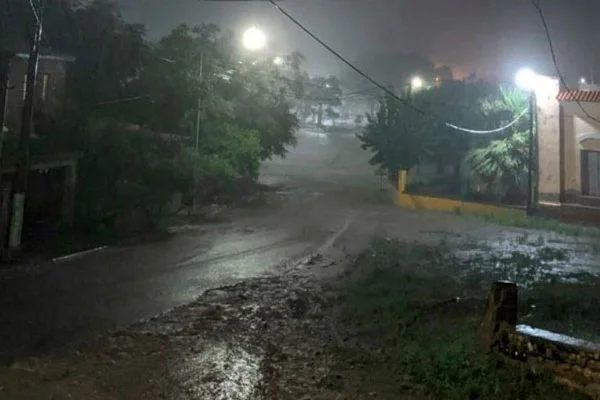 El Departamento Juan Facundo Quiroga bajo la lluvia y granizo