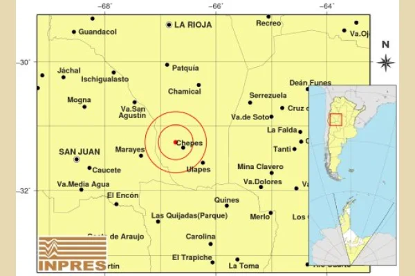 Se registró un temblor en el sur de La Rioja