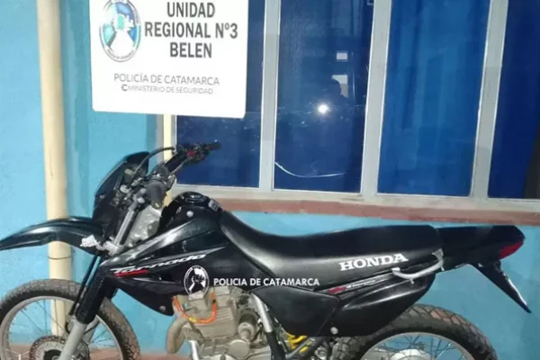 Catamarca: recuperan una moto robada en La Rioja