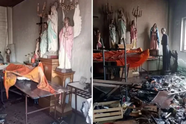 Insólito: quemó una iglesia para que lo llevaran preso