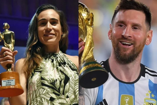 Belén Casetta y Lionel Messi compartieron el Olimpia de Oro 2023