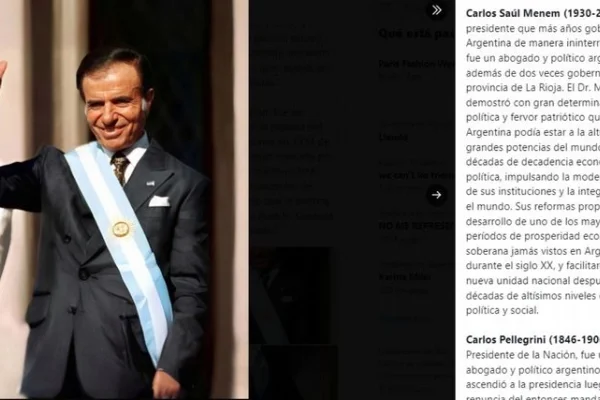 Carlos Menem tendrá un retrato en el Salón de los Próceres