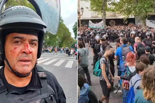 Incidentes en una manifestación frente al cine Gaumont por los recortes en el INCAA: hay tres policías heridos y cuatro detenidos