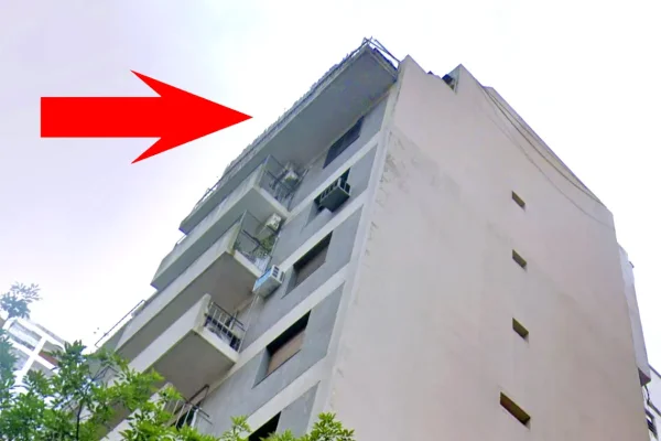 Una mujer murió por el temporal: se le cayó la baranda de un balcón de un noveno piso