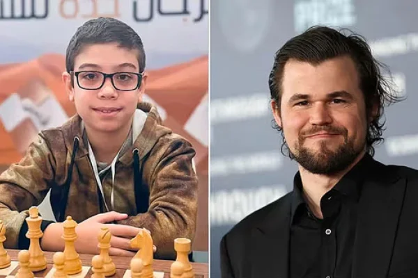 El argentino Faustino Oro, de 10 años, derrotó a Magnus Carlsen, el mejor jugador del mundo