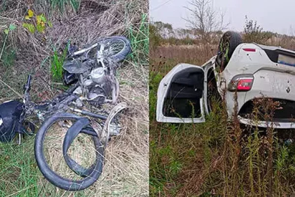 Un joven alcoholizado perdió el control de su auto y mató a una mujer que iba en moto