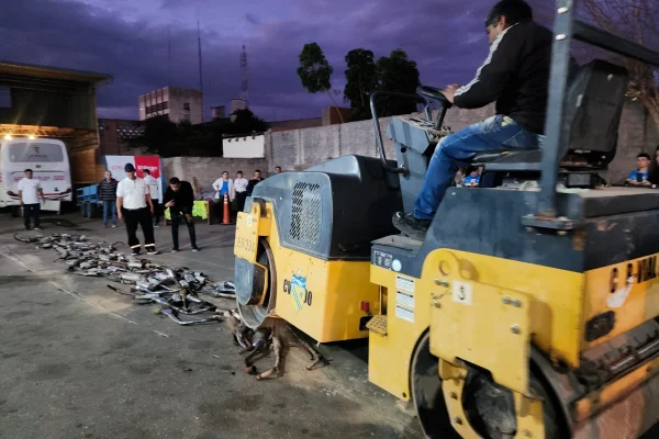 El Municipio de Capital realizó la destrucción de más de 150 caños de escapes ruidosos