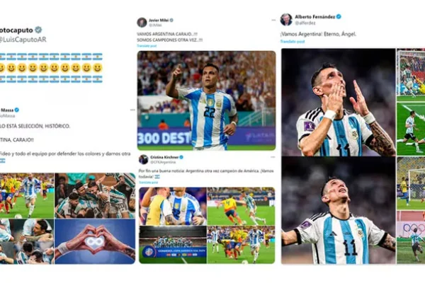 La reacción de los políticos tras la consagración de la Selección Argentina