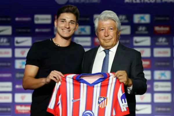 Julián Álvarez, presentado en Atlético de Madrid: 