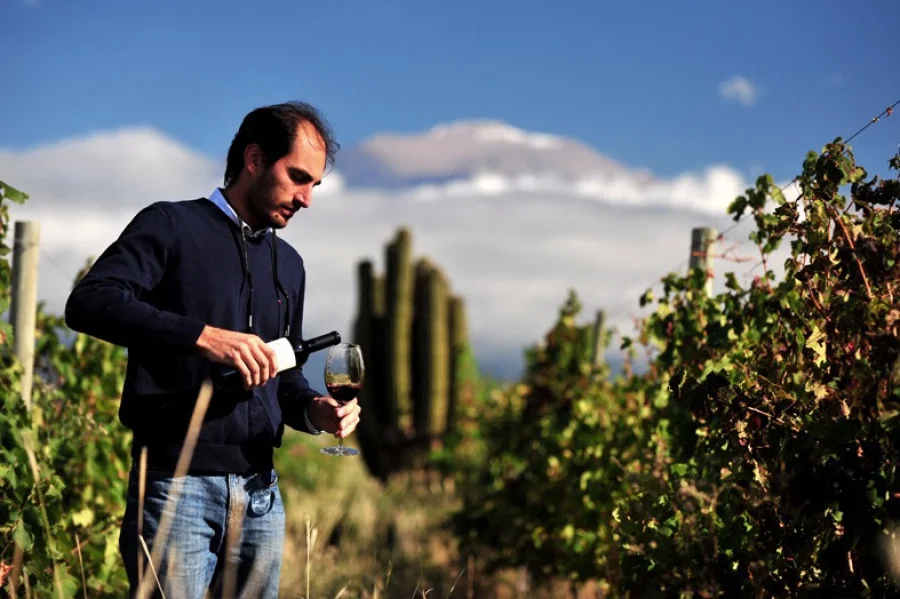 Su nieto, Javier Collovatti, quien honra en cada cosecha los saberes legados por Don Severino en Bodega Valle de La Puerta