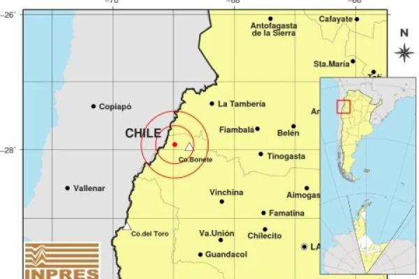 Temblor en la precordillera riojana