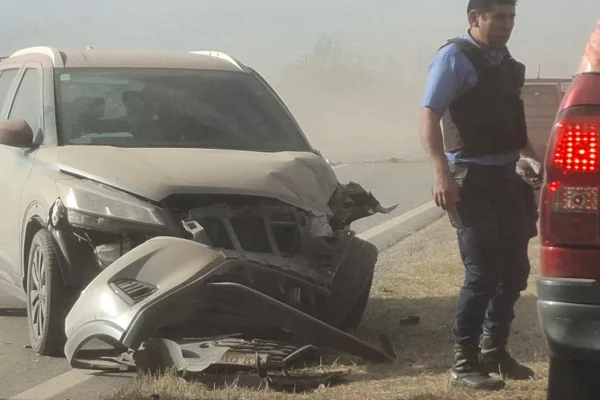 Choque múltiple involucró a camión de caudales en Ruta 38: daños materiales