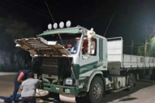 Portezuelo: camionero salió ileso tras chocar un animal