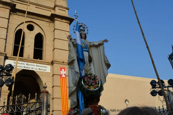 Realizaron procesión por la Virgen de la Merced