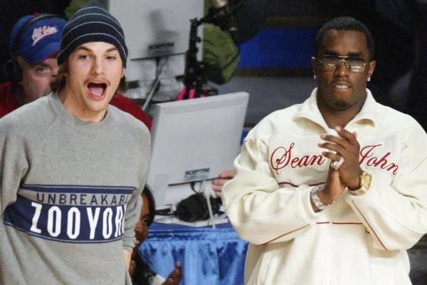 Cuestionan a Ashton Kutcher tras haber organizado fiestas de Diddy: lluvia de vodka, pool party y descontrol