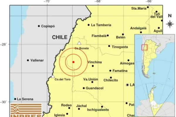 Temblor en la precordillera riojana