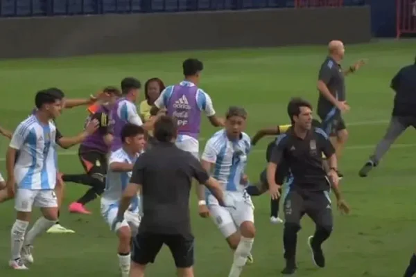 Batalla campal en un amistoso de la Selección Argentina Sub 15