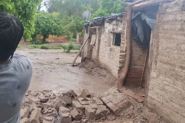 Lluvia en San Juan: más de 100 familias de Caucete y Calingasta afectadas por el temporal